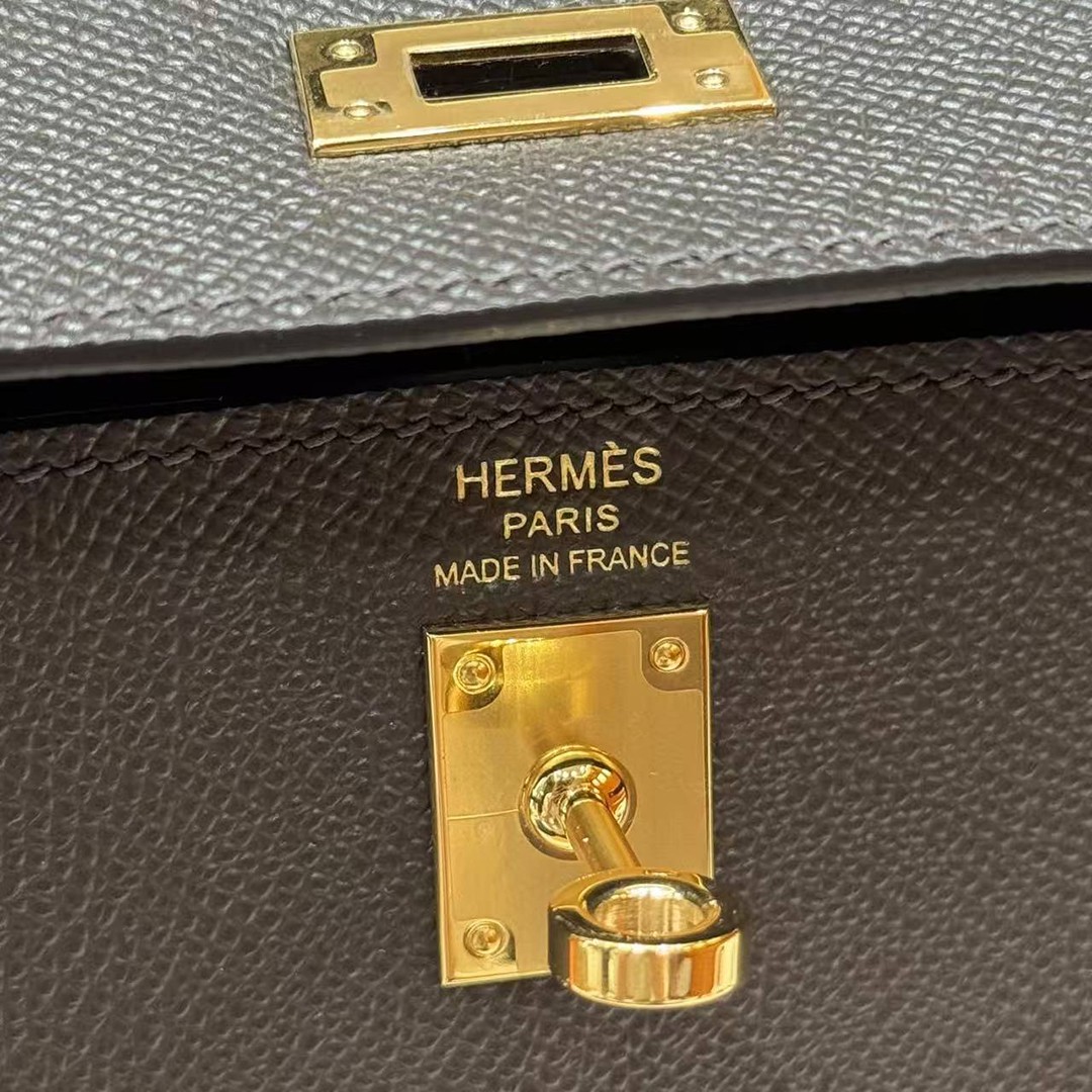Hermes Kelly 25 Bag Handmade In Epsom Calfskin Leather Gold Hardware 46 Ebene - Image 13