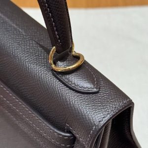 Hermes Kelly 25 Bag Handmade In Epsom Calfskin Leather Gold Hardware 46 Ebene - Image 10