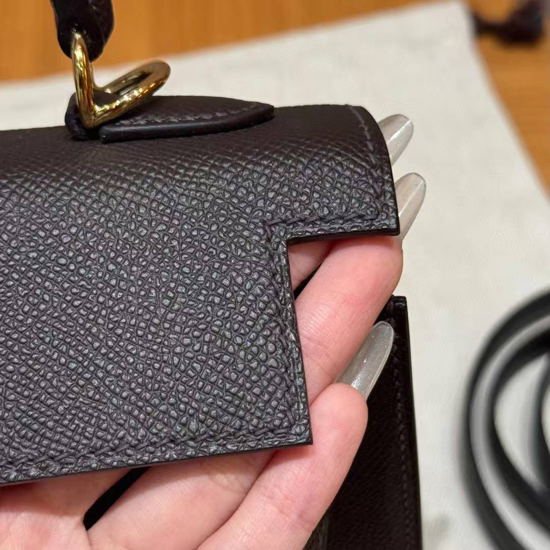 Hermes Kelly 25 Bag Handmade In Epsom Calfskin Leather Gold Hardware 46 Ebene - Image 3