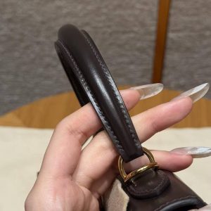 Hermes Kelly 25 Bag Handmade In Box Calfskin Leather Gold Hardware 47 Chocolat - Image 19