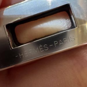 Hermes Kelly 25 Bag Handmade In Epsom Calfskin Leather Silver Hardware 8F Etain - Image 13