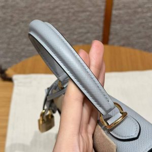 Hermes Kelly 25 Bag Handmade In Epsom Calfskin Leather Gold Hardware P0 Gris Pantin - Image 15