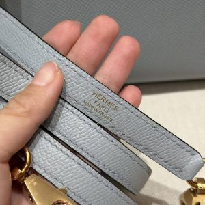 Hermes Kelly 25 Bag Handmade In Epsom Calfskin Leather Gold Hardware P0 Gris Pantin - Image 3