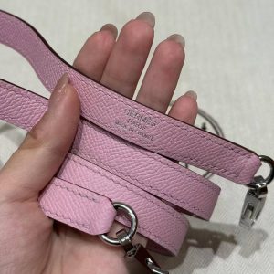 Hermes Kelly 25 Bag Handmade In Epsom Calfskin Leather From France Silver Hardware x9 Mauve Sylvestre - Image 3