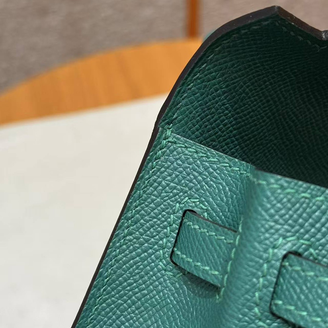 Hermes Kelly 25 Bag Handmade In Epsom Calfskin Leather Gold Hardware z6 Makachite - Image 8