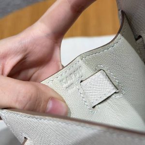 Hermes Kelly 28 Bag Handmade In Epsom Calfskin Leather Gold Hardware 10 Craie - Image 16