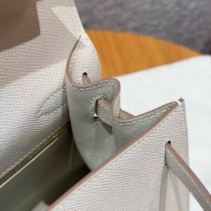 Hermes Kelly 28 Bag Handmade In Epsom Calfskin Leather Gold Hardware 10 Craie - Image 10