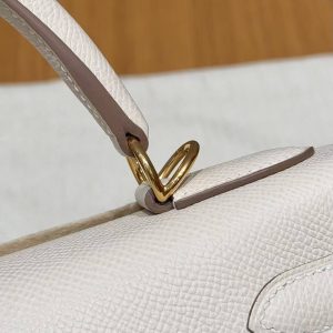 Hermes Kelly 28 Bag Handmade In Epsom Calfskin Leather Gold Hardware 10 Craie - Image 7