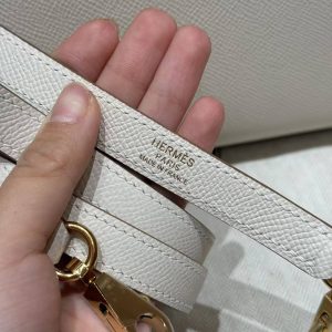 Hermes Kelly 28 Bag Handmade In Epsom Calfskin Leather Gold Hardware 10 Craie - Image 3