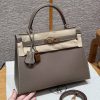 Hermes Kelly 28 Bag Handmade In Epsom Calfskin Leather Rose Gold Hardware 18 Etoupe