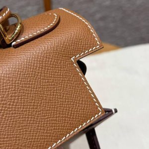 Hermes Kelly 28 Bag Handmade In Epsom Calfskin Leather Gold Hardware 37 Gold - Image 17