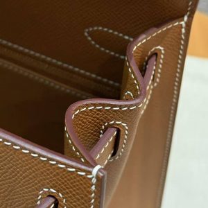 Hermes Kelly 28 Bag Handmade In Epsom Calfskin Leather Gold Hardware 37 Gold - Image 12