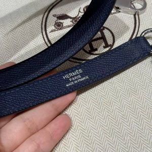 Hermes Kelly 28 Bag Handmade In Epsom Calfskin Leather Silver Hardware 73 Blue Saphir - Image 4