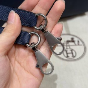 Hermes Kelly 28 Bag Handmade In Epsom Calfskin Leather Silver Hardware 73 Blue Saphir - Image 3