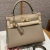 Hermes Kelly 28 Bag Handmade In Togo Calfskin Leather Gold Hardware S2 Trench