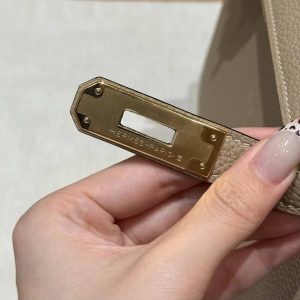 Hermes Kelly 28 Bag Handmade In Togo Calfskin Leather Gold Hardware S2 Trench - Image 20