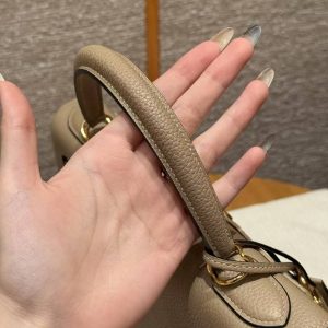 Hermes Kelly 28 Bag Handmade In Togo Calfskin Leather Gold Hardware S2 Trench - Image 19
