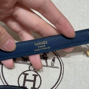 Hermes Kelly 28 Bag Handmade In Epsom Calfskin Leather Gold Hardware S4 Deep Blue - Image 4