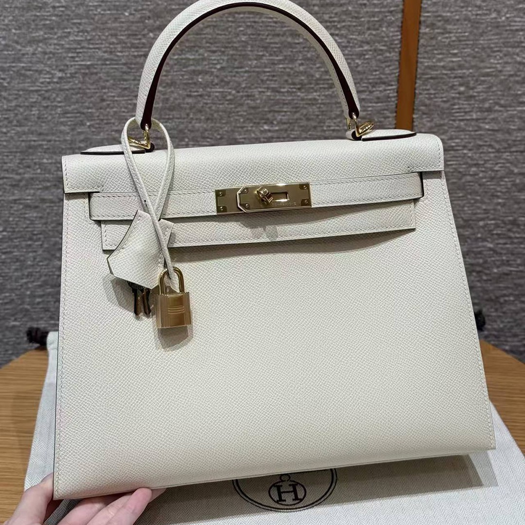 Hermes Kelly 28 Bag Handmade In Epsom Calfskin Leather Gold Hardware i2 Nata