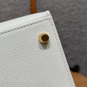 Hermes Kelly 28 Bag Handmade In Epsom Calfskin Leather Gold Hardware i2 Nata - Image 20