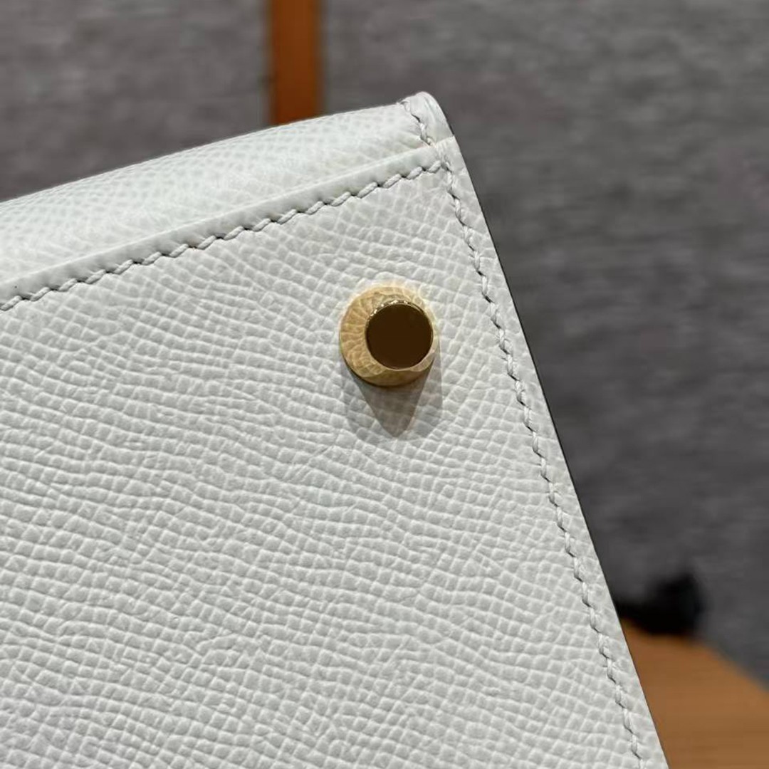Hermes Kelly 28 Bag Handmade In Epsom Calfskin Leather Gold Hardware i2 Nata - Image 20