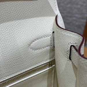 Hermes Kelly 28 Bag Handmade In Epsom Calfskin Leather Gold Hardware i2 Nata - Image 11