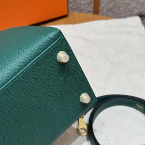 Hermes Kelly 28 Bag Handmade In Epsom Calfskin Leather Gold Hardware z6 Makachite - Image 16