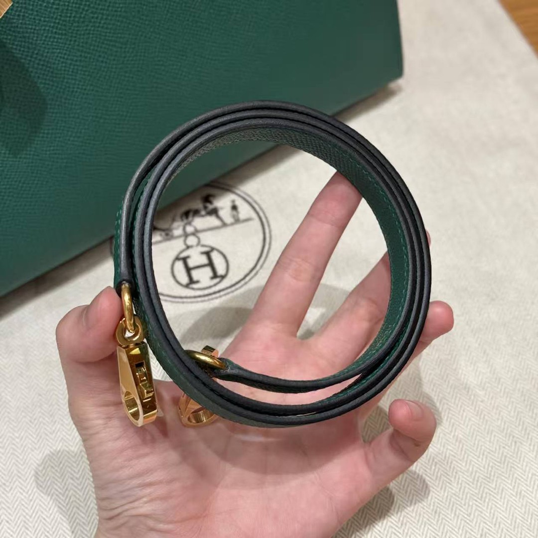 Hermes Kelly 28 Bag Handmade In Epsom Calfskin Leather Gold Hardware z6 Makachite - Image 3