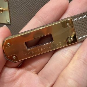 Hermes Kelly 32 Bag Handmade In Epsom Calfskin Leather Gold Hardware 18 Etoup - Image 12