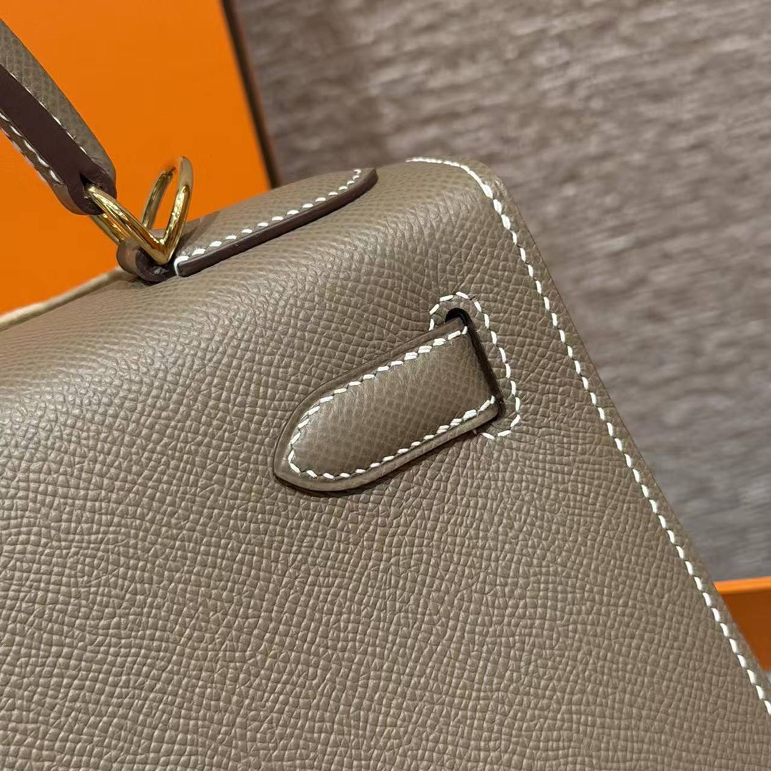 Hermes Kelly 32 Bag Handmade In Epsom Calfskin Leather Gold Hardware 18 Etoup - Image 7