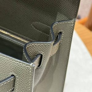 Hermes Kelly 32 Bag Handmade In Epsom Calfskin Leather Gold Hardware 2Q Vert Anglais - Image 7