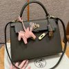 Hermes Kelly 32 Bag Handmade In Epsom Calfskin Leather Gold Hardware 2Q Vert Anglais
