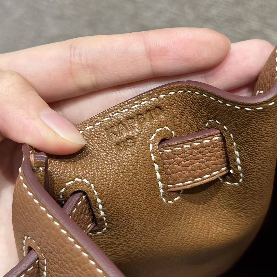 Hermes Kelly 32 Bag Handmade In Togo Calfskin Leather Silver Hardware 37 Gold - Image 19