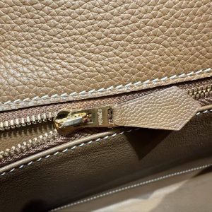 Hermes Kelly 32 Bag Handmade In Togo Calfskin Leather Gold Hardware 3G Alezan - Image 14