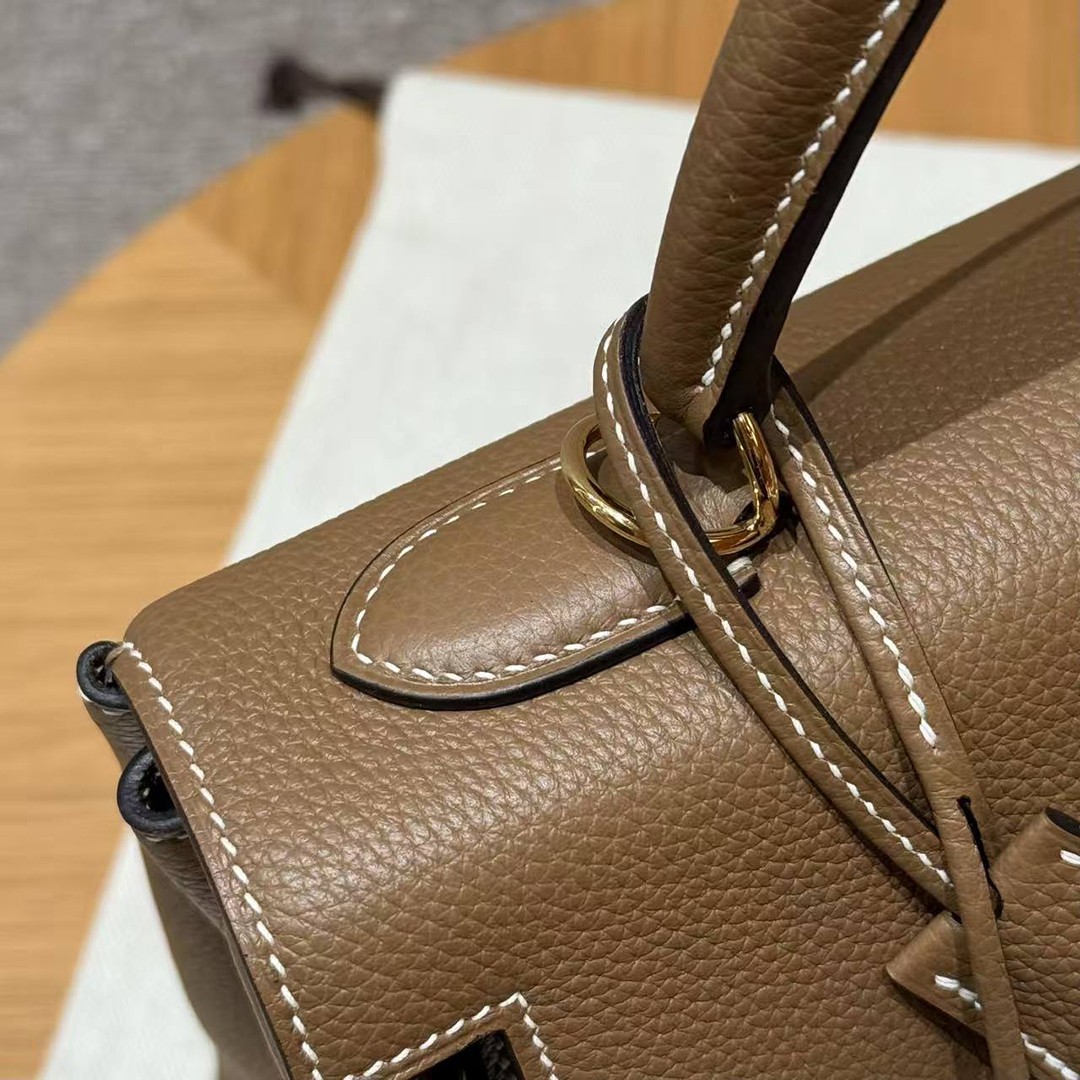 Hermes Kelly 32 Bag Handmade In Togo Calfskin Leather Gold Hardware 3G Alezan - Image 4