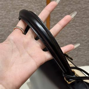 Hermes Kelly 32 Bag Handmade In Box Calfskin Leather Gold Hardware 89 Noir - Image 12