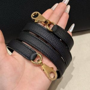 Hermes Kelly 32 Bag Handmade In Togo Calfskin Leather Gold Hardware 89 Noir - Image 4