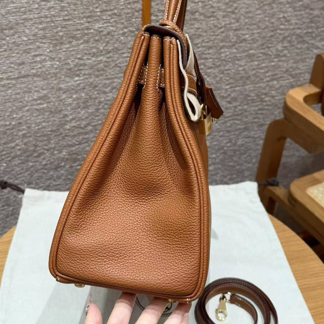 Hermes Kelly 35 Bag Handmade In Togo Calfskin Leather Gold Hardware 37 Gold - Image 14