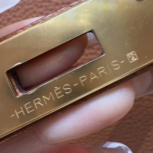 Hermes Kelly 35 Bag Handmade In Togo Calfskin Leather Gold Hardware 37 Gold - Image 9