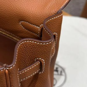 Hermes Kelly 35 Bag Handmade In Togo Calfskin Leather Gold Hardware 37 Gold - Image 6