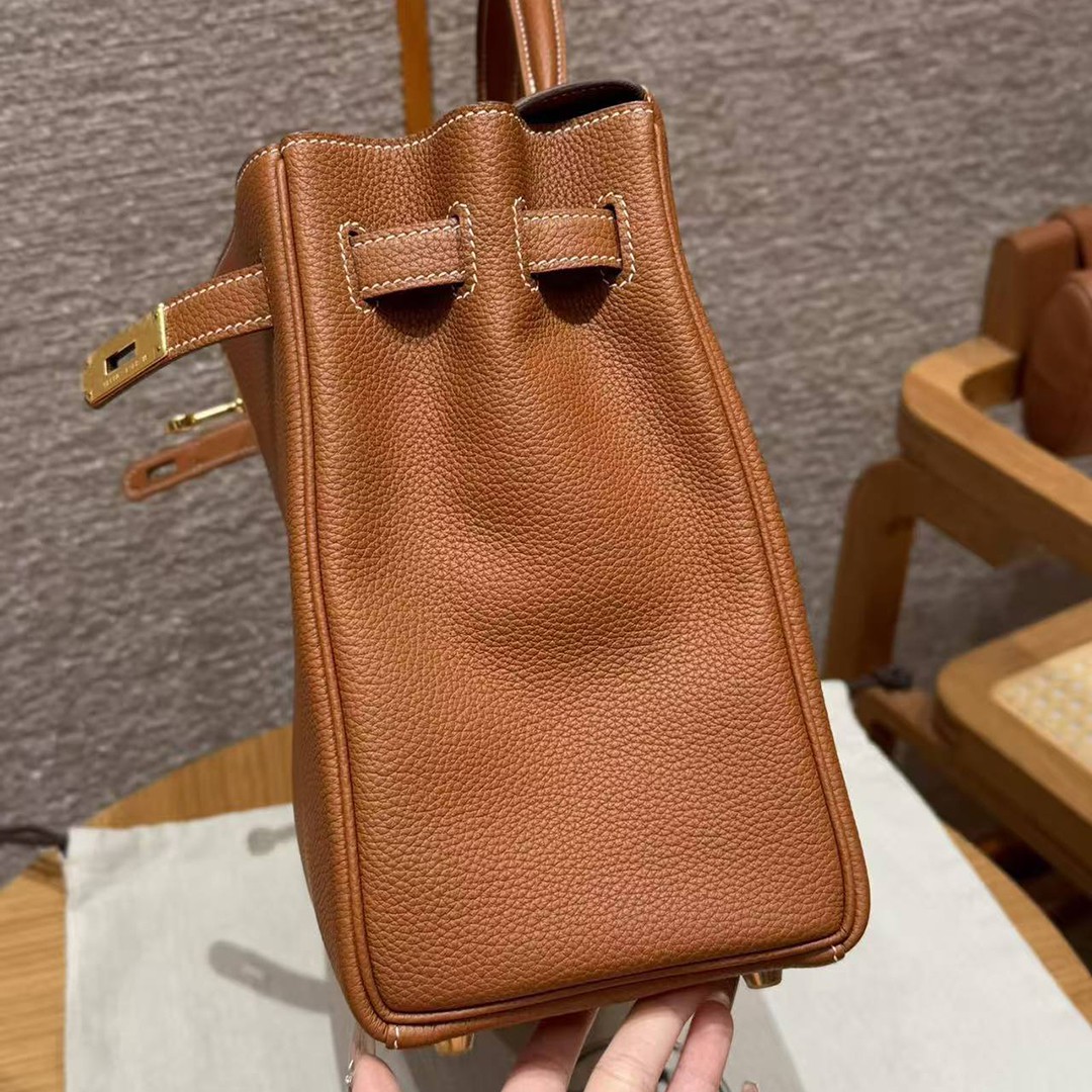 Hermes Kelly 35 Bag Handmade In Togo Calfskin Leather Gold Hardware 37 Gold - Image 5
