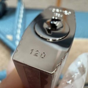 Hermes Kelly 35 Bag Handmade In Epsom Calfskin Leather Silver Hardware 75 Bleu Jean - Image 7