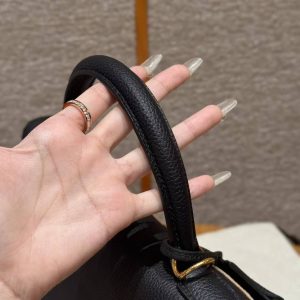 Hermes Kelly 35 Bag Handmade In Togo Calfskin Leather Gold Hardware 89 Noir - Image 10