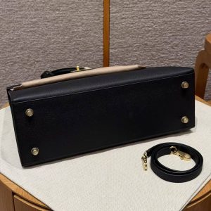 Hermes Kelly 40 Bag Handmade In Epsom Calfskin Leather Gold Hardware 89 Noir - Image 16