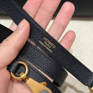 Hermes Kelly 40 Bag Handmade In Epsom Calfskin Leather Gold Hardware 89 Noir - Image 3