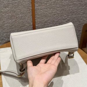 Hermes Kelly Ado Backpack Handmade In Togo Calfskin Leather Gold Hardware 10 Craie - Image 17