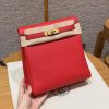 Hermes Kelly Ado Backpack Handmade In Togo Calfskin Leather Gold Hardware Q5 Rouge Casaque