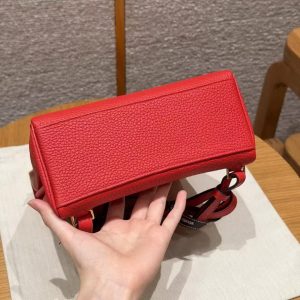 Hermes Kelly Ado Backpack Handmade In Togo Calfskin Leather Gold Hardware Q5 Rouge Casaque - Image 14