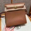 Hermes Kelly Ado Backpack Handmade In Togo Calfskin Leather Gold Hardware ck37 Gold
