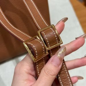 Hermes Kelly Ado Backpack Handmade In Togo Calfskin Leather Gold Hardware ck37 Gold - Image 13